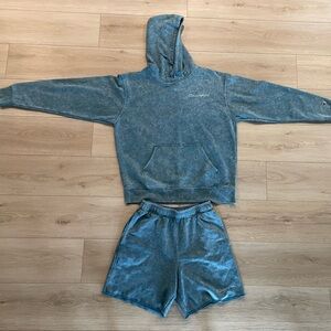 Champion Men’s Blue Shorts and Hoodie Set